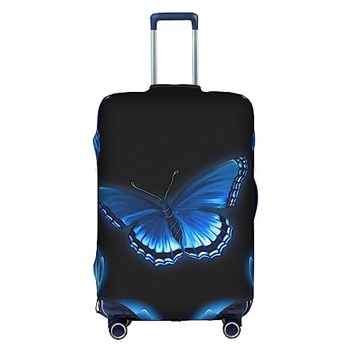 Amkong Funny Butterflies Trolley Kofferüberzug Elastische Kofferhülle Damen Mädchen Gepäckhülle Groß, Funny Butterflies1, L von Amkong