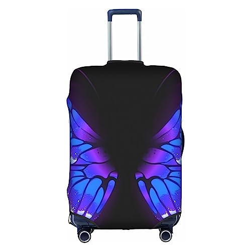 Amkong Funny Butterflies Trolley Kofferüberzug Elastische Kofferhülle Damen Mädchen Gepäckhülle Groß, Funny Butterflies3, M von Amkong