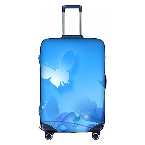 Amkong Funny Butterflies Trolley Kofferüberzug Elastische Kofferhülle Damen Mädchen Gepäckhülle Groß von Amkong