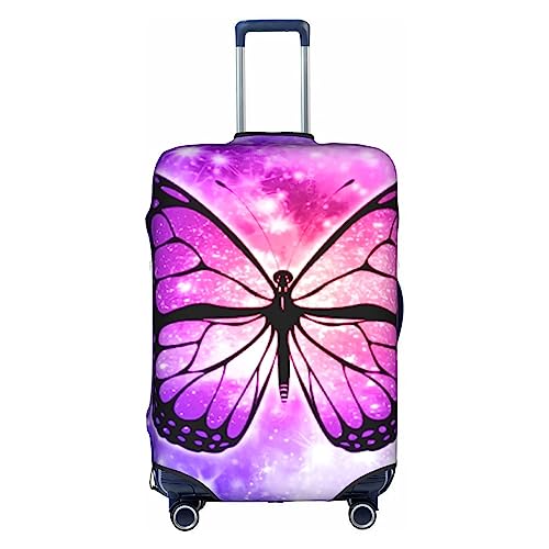 Amkong Funny Butterflies Trolley Kofferüberzug Elastische Kofferhülle Damen Mädchen Gepäckhülle Groß von Amkong