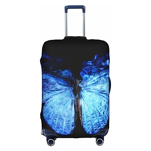 Amkong Funny Butterflies Trolley Kofferüberzug Elastische Kofferhülle Damen Mädchen Gepäckhülle Klein, Funny Butterflies1, xl von Amkong