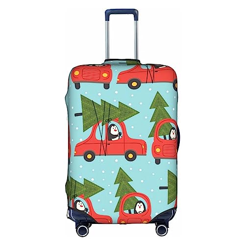 Amkong Funny Cars Trolley Kofferhülle Elastische Kofferhülle Damen Mädchen Gepäckabdeckung Medium, weiß, xl von Amkong