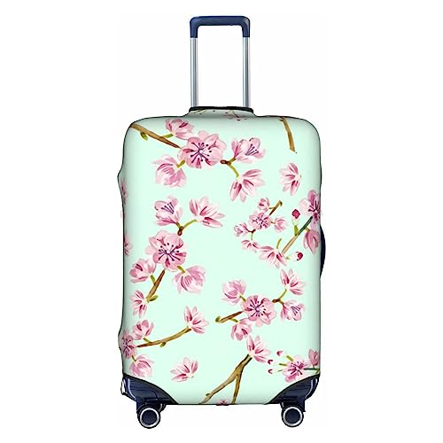 Amkong Funny Cherry Blossoms Trolley Kofferüberzug Elastische Kofferhülle Damen Mädchen Gepäckabdeckung Groß, Interessante Kirschblüten, S von Amkong