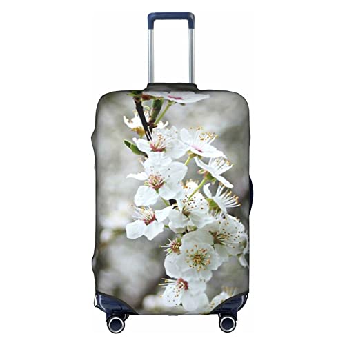 Amkong Funny Flower Trolley Kofferüberzug Elastische Kofferhülle Damen Mädchen Gepäckabdeckung Groß, weiß, L von Amkong