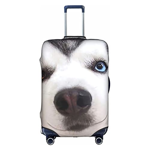 Amkong Funny Husky Trolley Kofferüberzug Elastische Kofferhülle Damen Mädchen Gepäckabdeckung Medium von Amkong