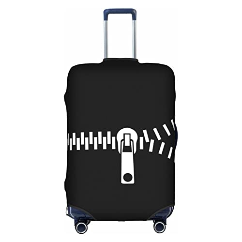 Amkong Funny Zipper Trolley Suitcase Cover Elastic Suitcase Cover Ladies Girls Luggage Cover Large, weiß, M von Amkong