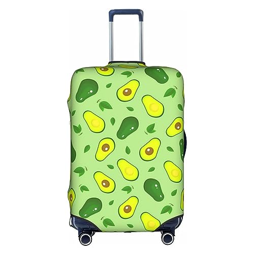 Amkong Interessante Avocado-Früchte-Trolley-Kofferhülle, elastisch, für Damen und Mädchen, Größe XL, weiß, M von Amkong