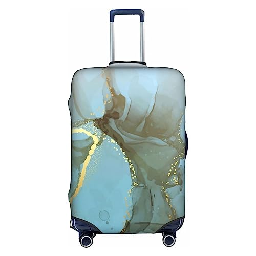 Amkong Interessante Marmor-Textur-Kunst-Trolley-Kofferabdeckung, elastisch, für Damen und Mädchen, Gepäckabdeckung, groß, Interessante Marmorstruktur Art1, xl von Amkong