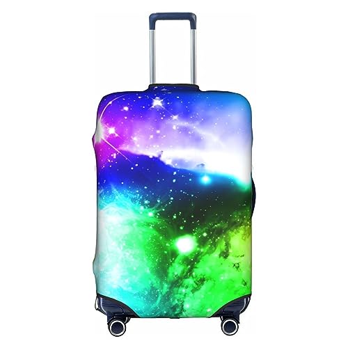 Amkong Lila Nebula Trolley Kofferüberzug Elastische Kofferhülle Damen Mädchen Gepäckabdeckung Groß, weiß, M von Amkong