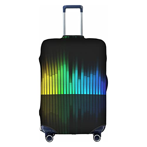 Amkong Music Creativity Trolley Kofferüberzug Elastische Kofferhülle Damen Mädchen Gepäckabdeckung XL, weiß, S von Amkong