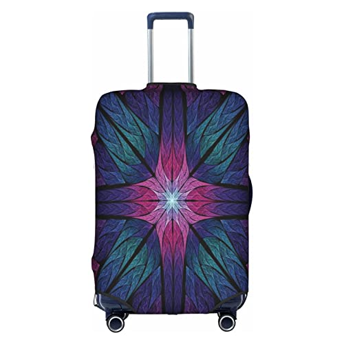 Amkong Purple Art Design Trolley Kofferüberzug Elastische Kofferhülle Damen Mädchen Gepäckabdeckung Groß, weiß, M von Amkong