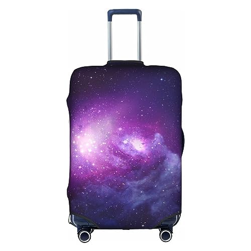 Amkong Purple Clouds Trolley-Kofferbezug, elastisch, für Damen und Mädchen, Größe XL, weiß, L von Amkong