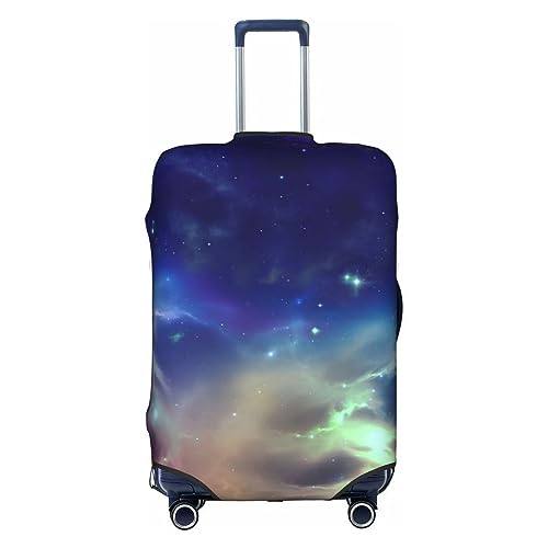 Amkong Purple Clouds Trolley-Kofferbezug, elastisch, für Damen und Mädchen, Größe XL, weiß, xl von Amkong