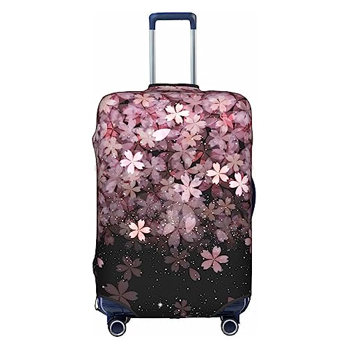 Amkong Schöne Kirschblüten Trolley Kofferbezug Elastische Kofferabdeckung Damen Mädchen Gepäckabdeckung XL, Schöne Kirschblüten3, M von Amkong