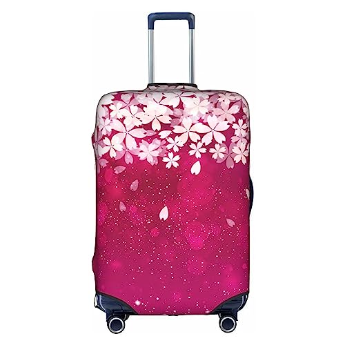 Amkong Schöne Kirschblüten Trolley Kofferüberzug Elastische Kofferhülle Damen Mädchen Gepäckabdeckung Klein, Schöne Kirschblüten1, M von Amkong