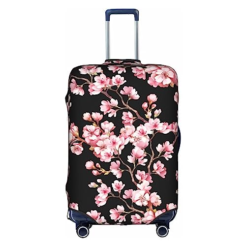 Amkong Schöne Kirschblüten Trolley Kofferüberzug Elastische Kofferhülle Damen Mädchen Gepäckabdeckung Klein, Schöne Kirschblüten2, M von Amkong