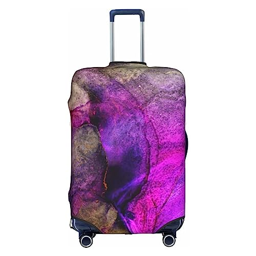 Amkong The Blue Ocean Trolley-Kofferbezug, elastisch, für Damen und Mädchen, Größe XL, Violette Marmor-Texturkunst (5), S von Amkong