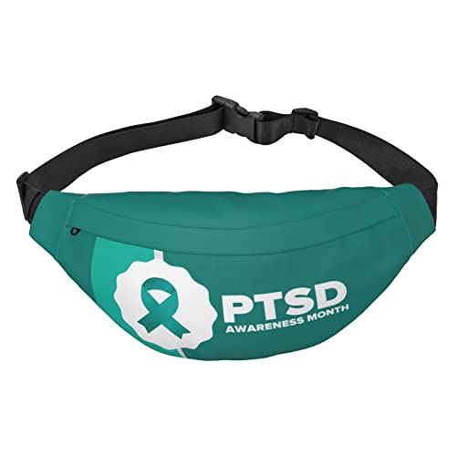 June is PTSD Awareness Month Hüfttasche für Männer und Frauen, verstellbarer Gürtel, Bauchtasche, Schwarz , Einheitsgröße, Geldgürtel von Amkong