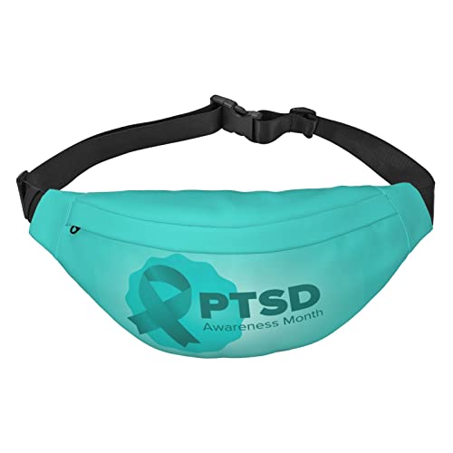 June is PTSD Awareness Month Hüfttasche für Männer und Frauen, verstellbarer Gürtel, Bauchtasche, Schwarz , Einheitsgröße, Geldgürtel von Amkong