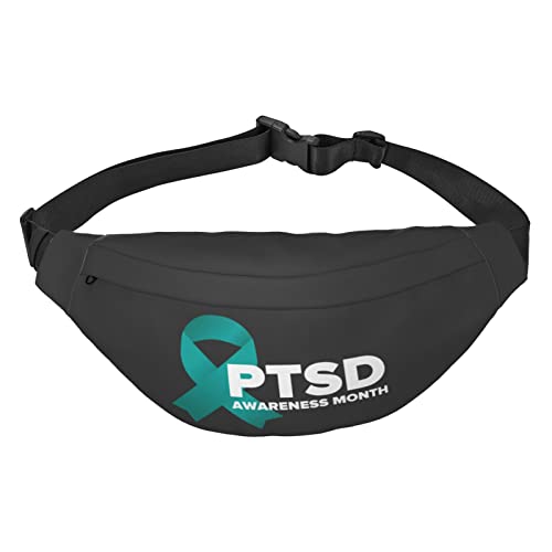 June is PTSD Awareness Month Pack Hüfttasche, verstellbare Gürteltasche für Männer und Frauen, Reisen, Wandern, Radfahren, Laufen, Schwarz , Einheitsgröße, Geldgürtel von Amkong