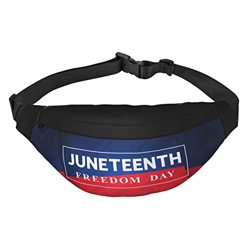 Juneteenth African American Freedom Black History Juni 19 Pack Hüfttasche Verstellbare Gürteltasche für Männer Frauen Reisen Wandern Radfahren Laufen, Schwarz , Einheitsgröße, Geldgürtel von Amkong