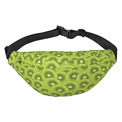 Kiwi Gürteltasche mit rotem Streifenmuster, verstellbare Gürteltasche für Männer und Frauen, Reisen, Wandern, Radfahren, Laufen, Schwarz , Einheitsgröße, Geldgürtel von Amkong