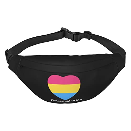 LGBTQ Hüfttasche für Männer und Frauen, verstellbarer Gürtel, Gürteltasche, Rave Fashion Pack, Bauchtasche, Reise-Geldbörse, Schwarz , Einheitsgröße, Geldgürtel von Amkong