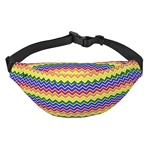 LGBTQ Pride Month Regenbogen-Hüfttasche für Männer und Frauen, verstellbarer Gürtel, Bauchtasche, modische Bauchtasche, Reise-Geldbörse, Schwarz , Einheitsgröße, Geldgürtel von Amkong