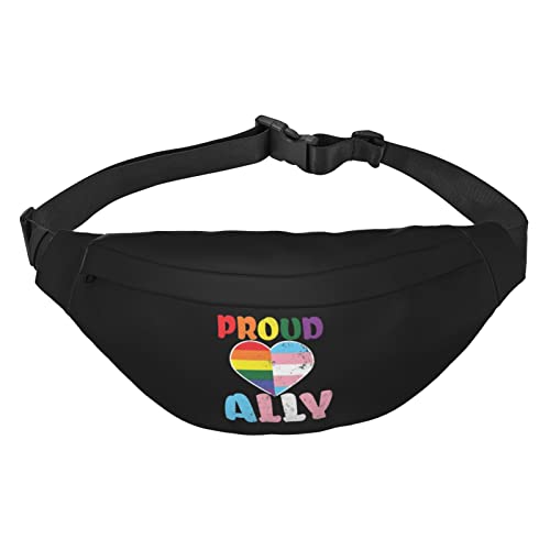 Pride Month LGBTQ Gay Pride Ally Hüfttasche für Männer und Frauen, verstellbarer Gürtel, Bauchtasche, Schwarz , Einheitsgröße, Geldgürtel von Amkong