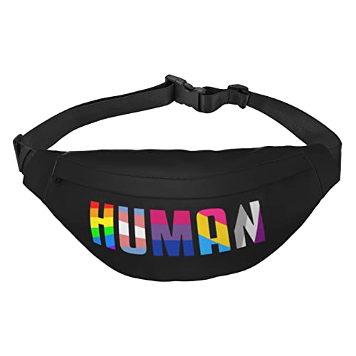 Pride Month LGBTQ Gay Pride Ally Pack Hüfttasche, verstellbare Gürteltasche für Männer und Frauen, Reisen, Wandern, Radfahren, Laufen, Schwarz , Einheitsgröße, Geldgürtel von Amkong