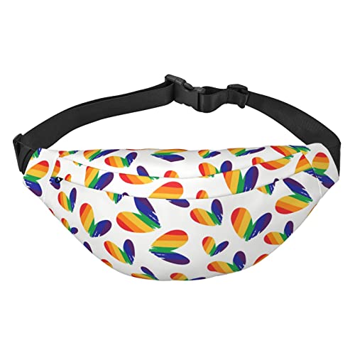 Pride Month LGBTQ Gay Pride Ally Pack Hüfttasche, verstellbare Gürteltasche für Männer und Frauen, Reisen, Wandern, Radfahren, Laufen, Schwarz , Einheitsgröße, Geldgürtel von Amkong