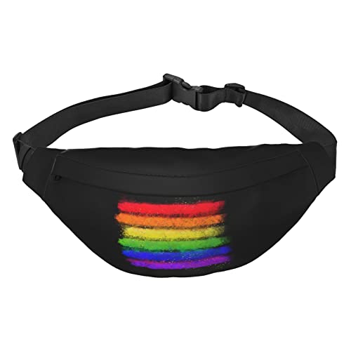 Pride Month LGBTQ Gay Pride Ally Pack Hüfttasche, verstellbare Gürteltasche für Männer und Frauen, Reisen, Wandern, Radfahren, Laufen, Schwarz , Einheitsgröße, Geldgürtel von Amkong