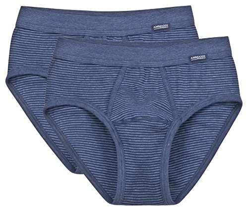 AMMANN 2er-Pack Herrenwäsche Slip mit Eingriff, dunkelblau 22, 8 / XXL von Ammann