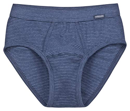 Ammann® 3er Pack Slips mit Eingriff, Unterhosen, Briefs, Hipster, dunkelblau, anthrazit, Neu (8 / (XXL), dunkelblau) von Ammann