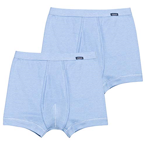 Ammann, Herren Hose kurz mit Eingriff, Boxershorts, 170-909, 2 Stück (5 / (M), hellblau) von Ammann