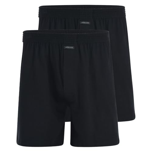Ammann 2er Pack Boxer Shorts mit Eingriff Boxershorts Pants schwarz (6 / L, schwarz) von Ammann