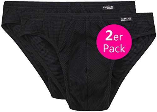 Ammann - 2er-Pack Herren Mini Slip ''Cotton & More'' schwarz 5 von Ammann