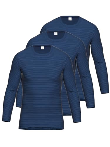 Ammann 3er Pack Shirt 1/1 Arm Jeans Feinripp 170272 Gr. 7 in dunkelblau von Ammann