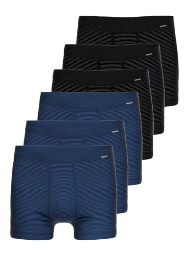 Ammann 6er Pack Hose kurz mit Eingriff Jeans Feinripp 170909 Gr. 5 in dunkelblau-anthrazit von Ammann