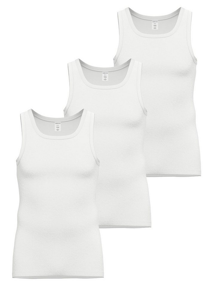 Ammann Achselhemd 3er Pack Unterhemd Day Classic / Doppelripp Exquis (Spar-Set, 3-St) hohe Markenqualität von Ammann