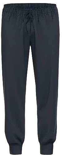 Ammann Bio Herren-Hose, lang mit Bündchen Single-Jersey dunkelblau Größe L von Ammann