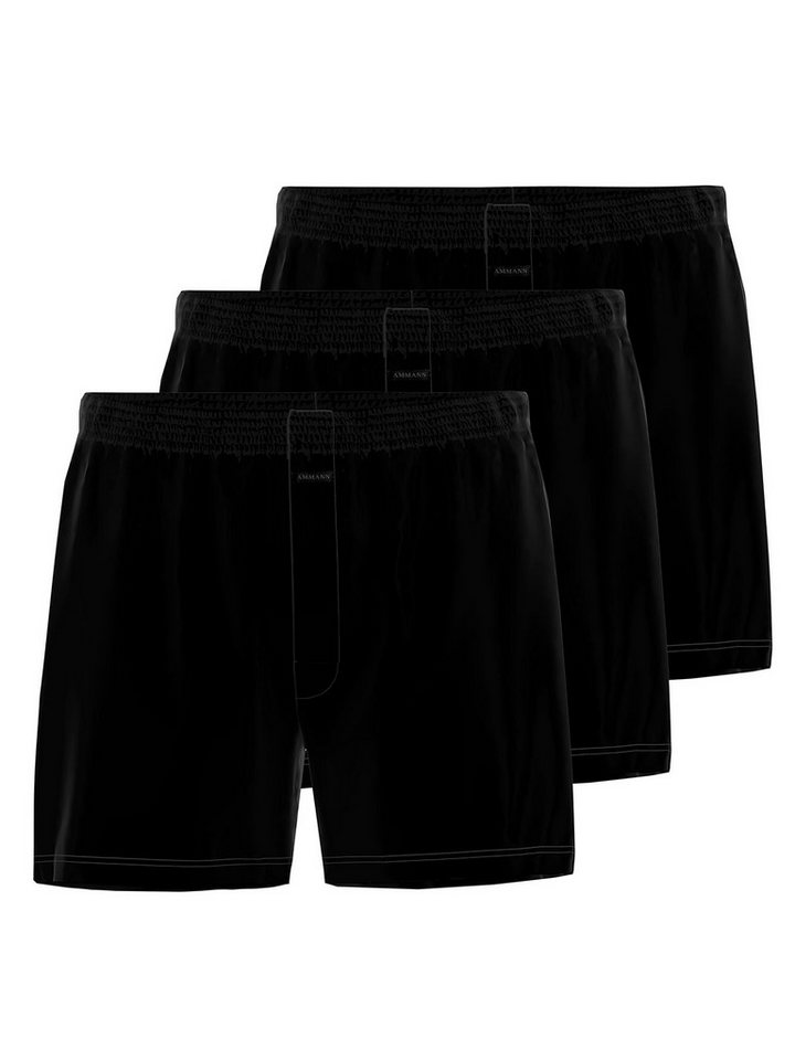 Ammann Boxershorts 3er Pack Boxer Short Day Modern / Basic Cotton (Packung, 3-St) - von Ammann