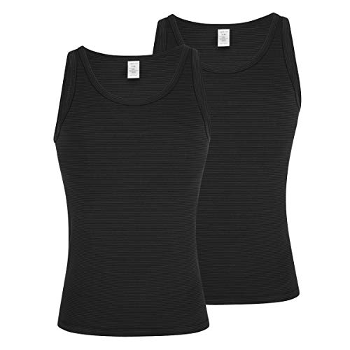 Ammann - Cotton & More - Sportjacke Unterhemd - 2er Pack (6 Schwarz) von Ammann