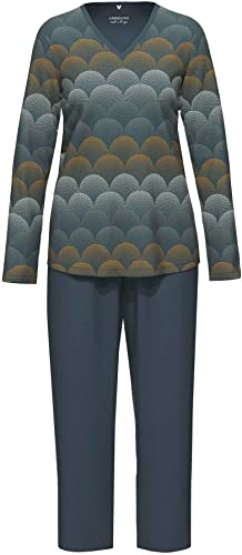 Ammann - Damen Schlafanzug Langarm (Pyjama) Sargasso sea Cotton-Modal* 48 von Ammann
