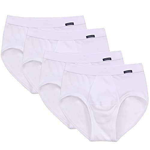 Ammann - GOTS - Feinripp - Slip mit Eingriff - 4er Pack (7 Weiß) von Ammann