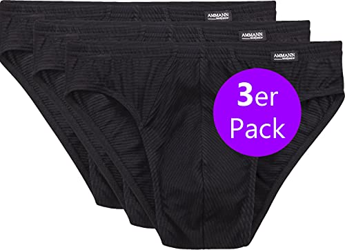 Ammann - Herren Mini Slip Cotton & More schwarz 3er-Pack 7 von Ammann