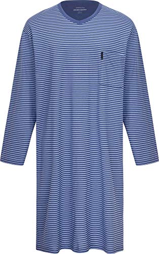 Ammann Herren-Nachthemd EXTRA Light Cotton Single-Jersey Rauchblau Größe 54 von Ammann