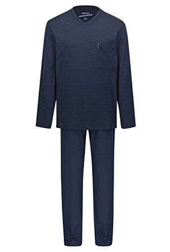 Herren Schlafanzug Extra Light Cotton Dunkelblau 52 von Ammann