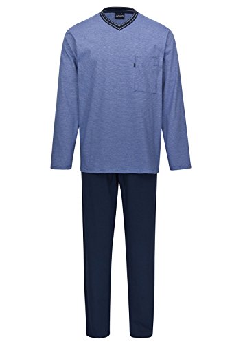 Ammann Herren-Schlafanzug Single-Jersey rauchblau Größe 54 von Ammann