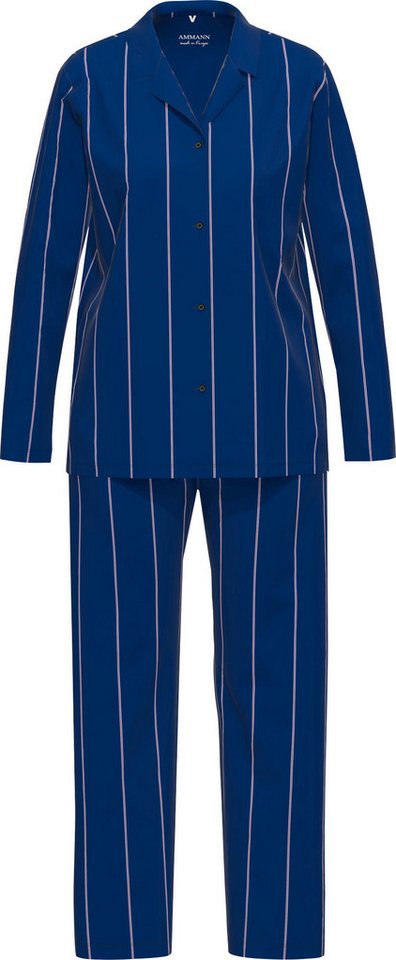 Ammann Pyjama Bio Damen-Schlafanzug Single-Jersey Streifen von Ammann